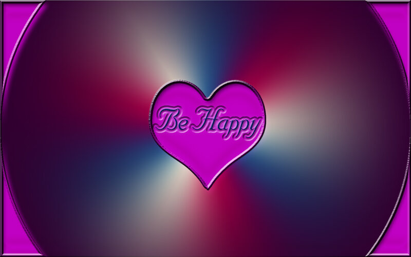 Be Happy heart design
