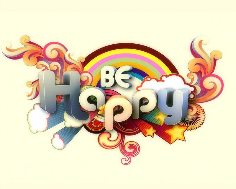 Be Happy text art