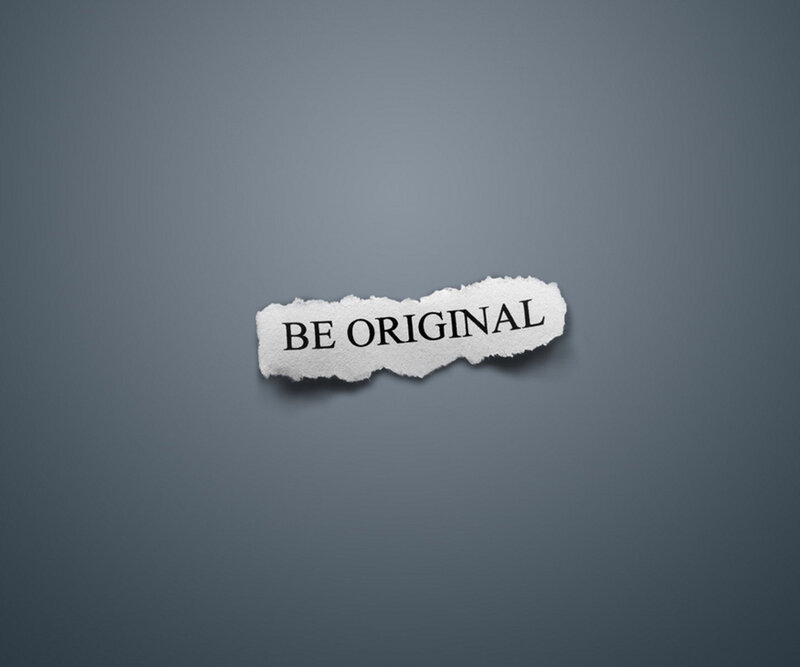 Be Original Text on Torn Paper