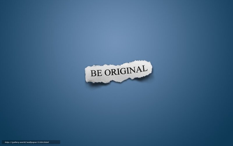 Be Original Text on Torn Paper