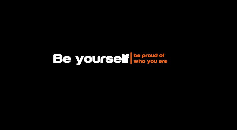 Be yourself message