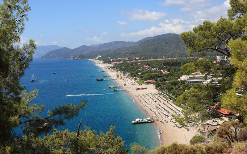 Beach and mountains view
