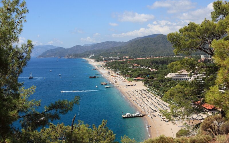 Beach and mountains view