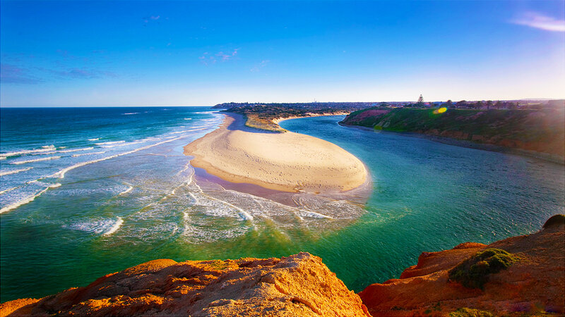 beach and river mouth