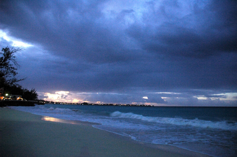 Beach at Dusk — Blue, Dramatic, Night