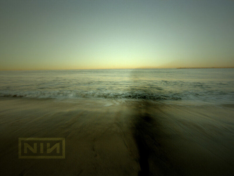 Beach at Dusk — Green, Serene