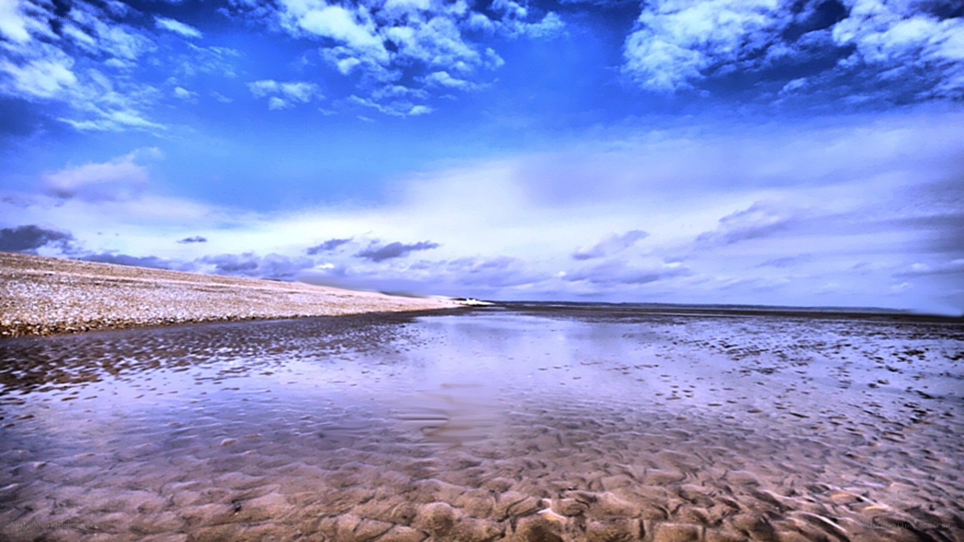 beach at low tide