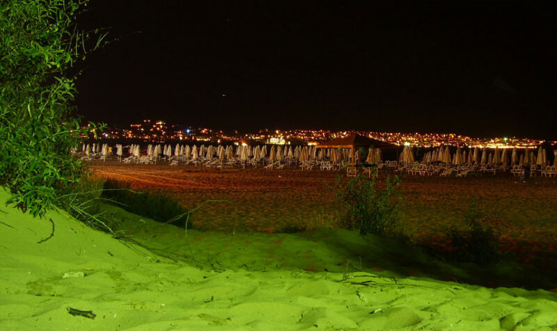 Beach at Night — Green