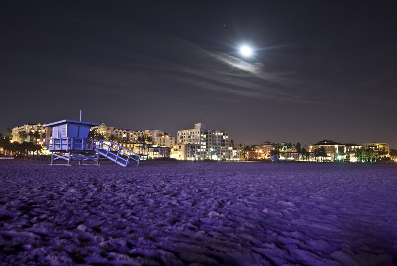 Beach at Night — Purple