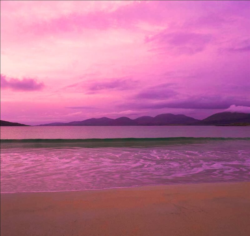 Beach at Purple Sunset — Pink