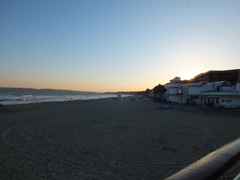 Beach at Sunset — Blue, Calm