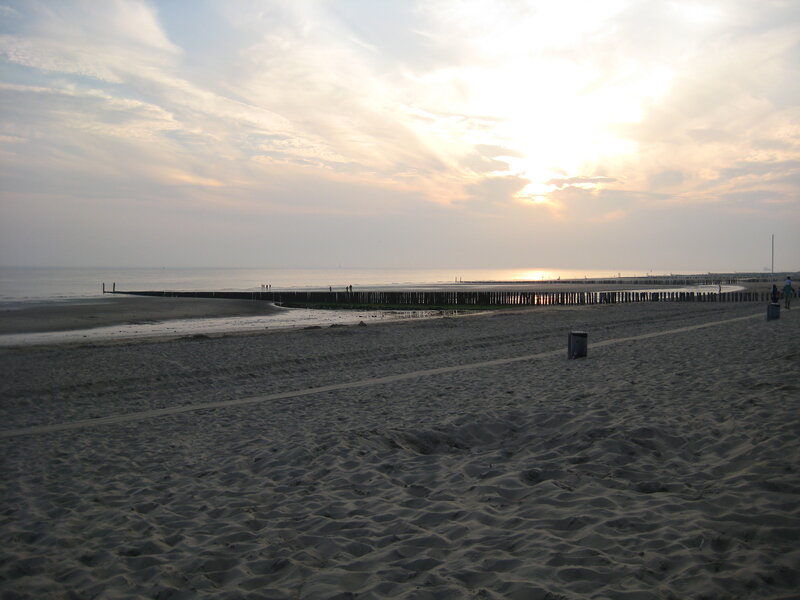 Beach at Sunset — Gray, Serene
