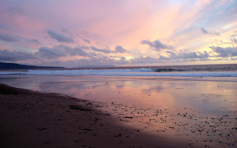 Beach at Sunset — Pink, Photograph