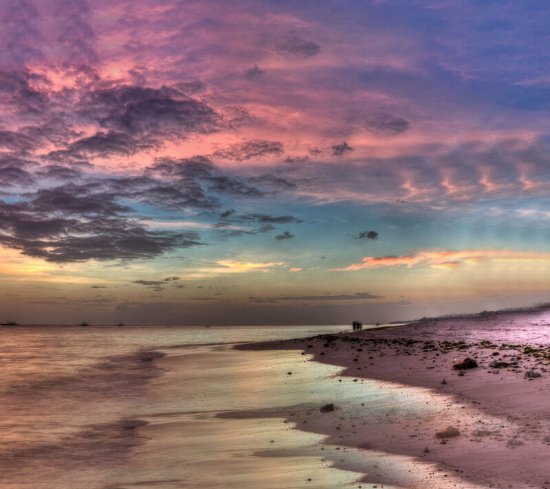 Beach at Sunset — Purple, Dramatic, Photograph, Sky, Ocean