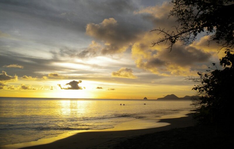 Beach at Sunset — Yellow
