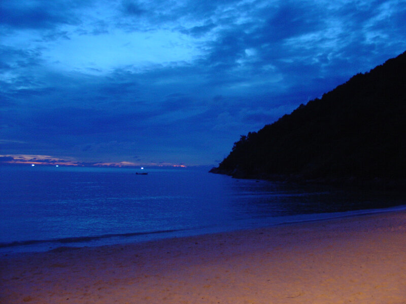 Beach at Twilight — Blue, Calm