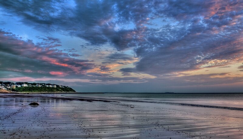 Beach at Twilight — Blue, Dramatic