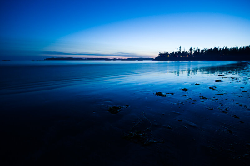 Beach at Twilight — Blue, Serene, Night