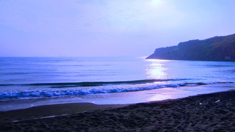 Beach at Twilight — Blue, Serene, Sunset