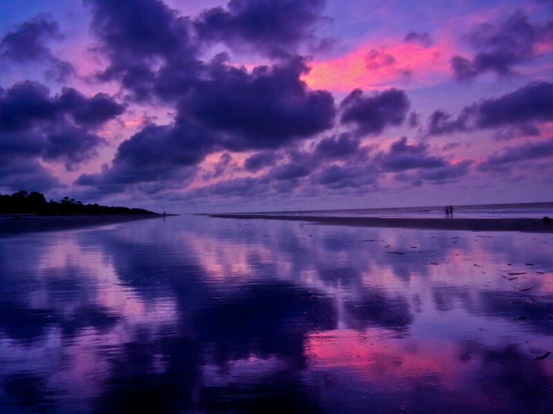 Beach at Twilight — Purple, Dramatic, Sunset