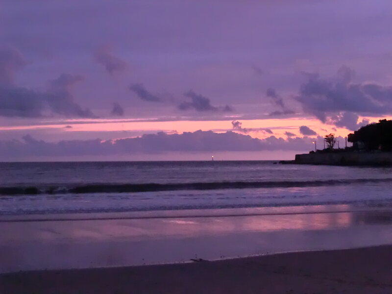 Beach at Twilight — Purple, Serene, Sunset