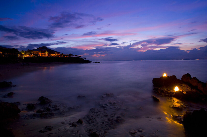 Beach at Twilight — Purple, Serene