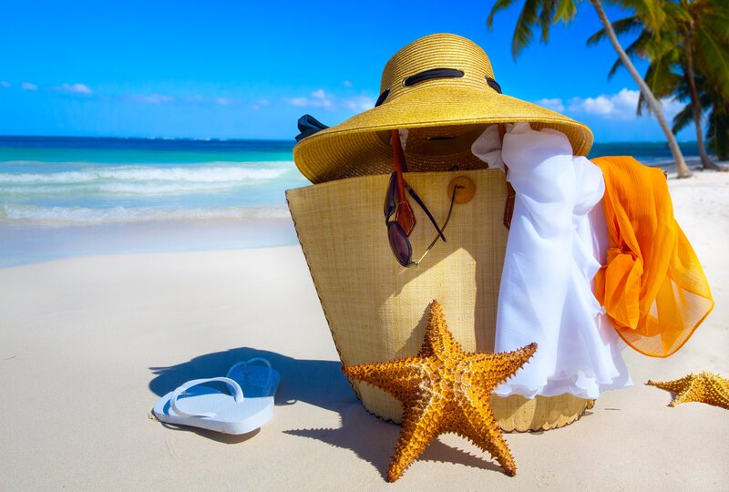 Beach Bag on Sand — Blue