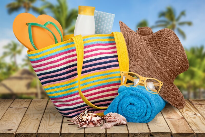Beach Bag with Accessories — Blue, Relaxed, Summer