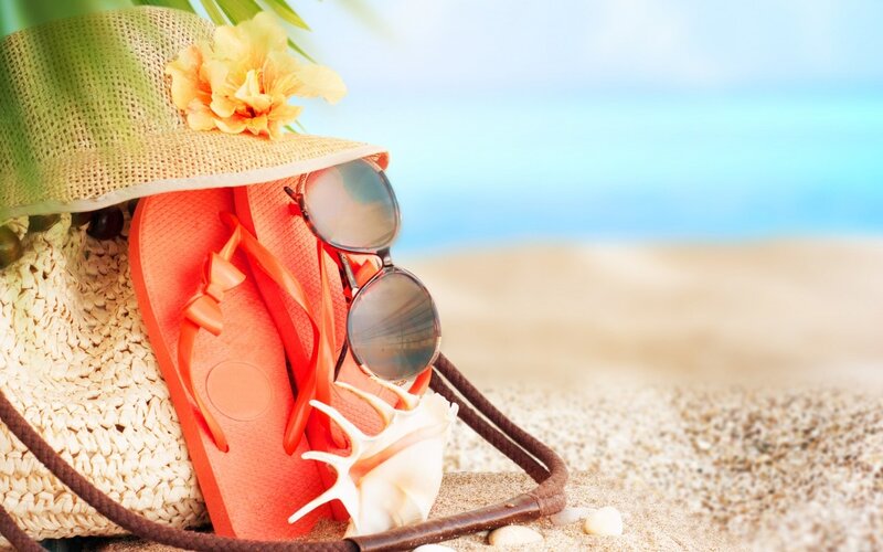 Beach Bag with Accessories — Orange