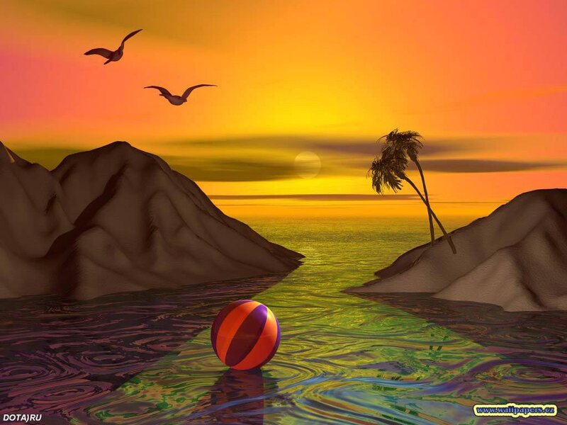 Beach Ball in Water