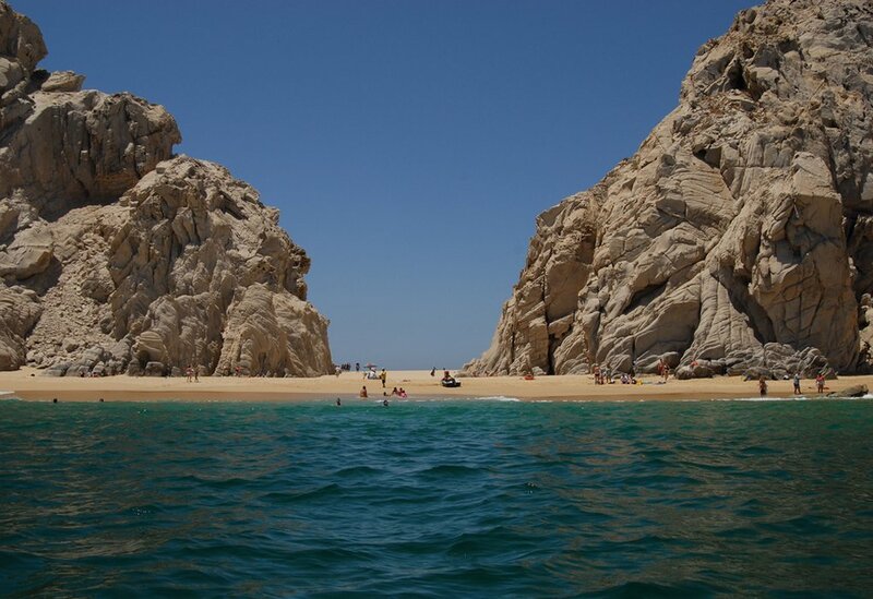 Beach Between Rock Formations