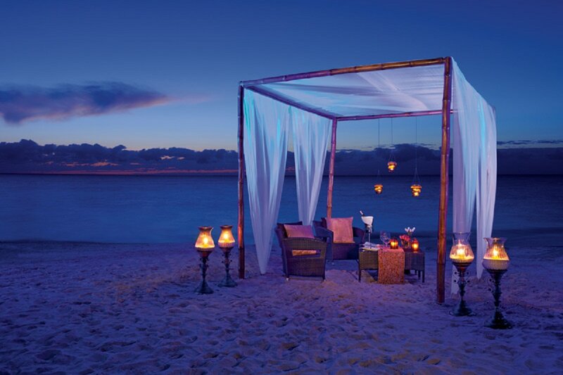 Beach Cabana at Dusk
