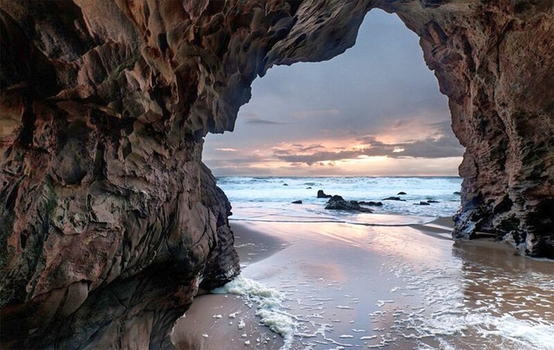 Beach Cave Opening