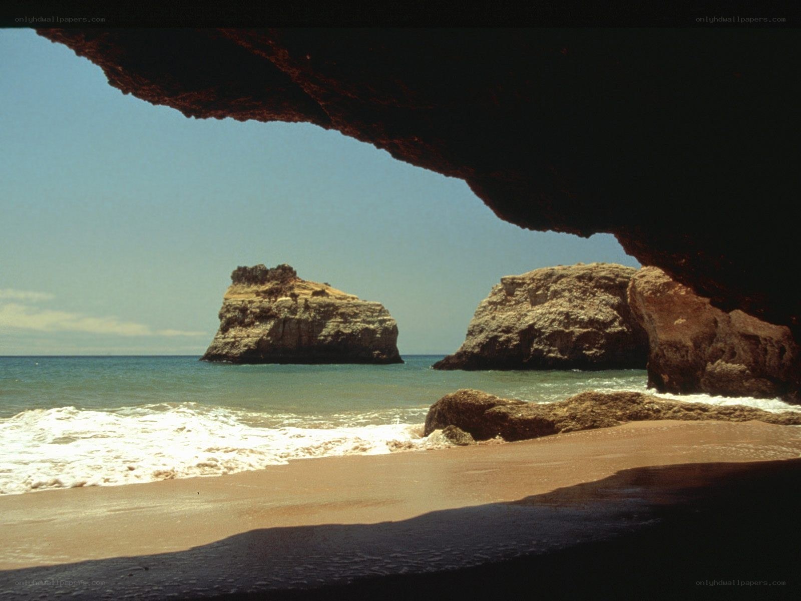 beach cave view