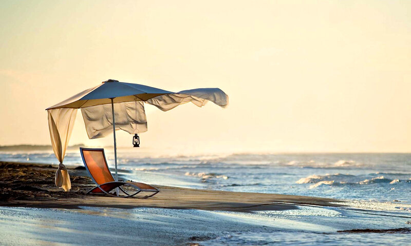 Beach Chair and Umbrella — Blue, Serene
