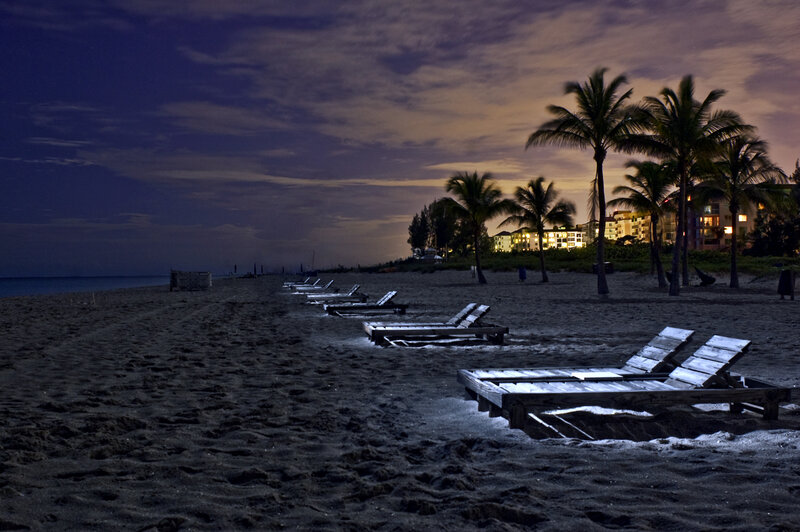 Beach Chairs at Night