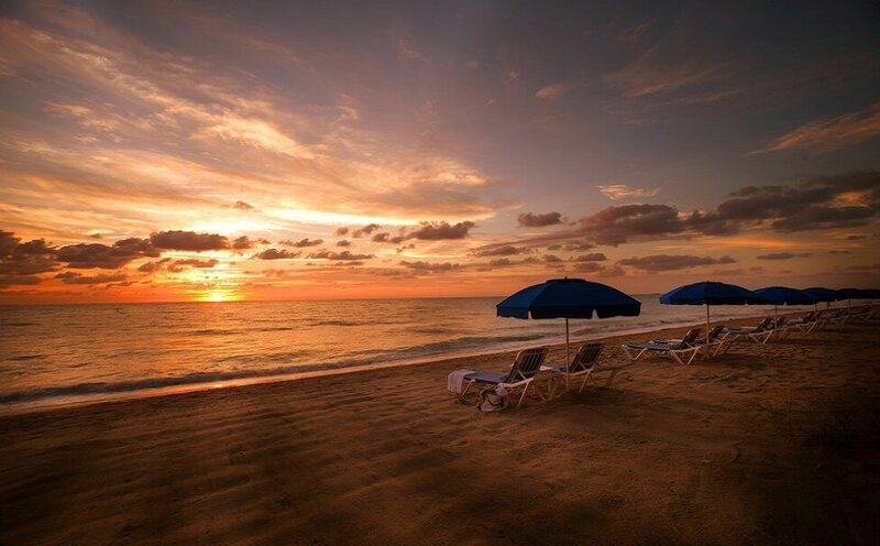 Beach Chairs at Sunset — Orange