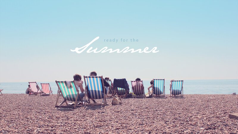 Beach chairs on a sunny day