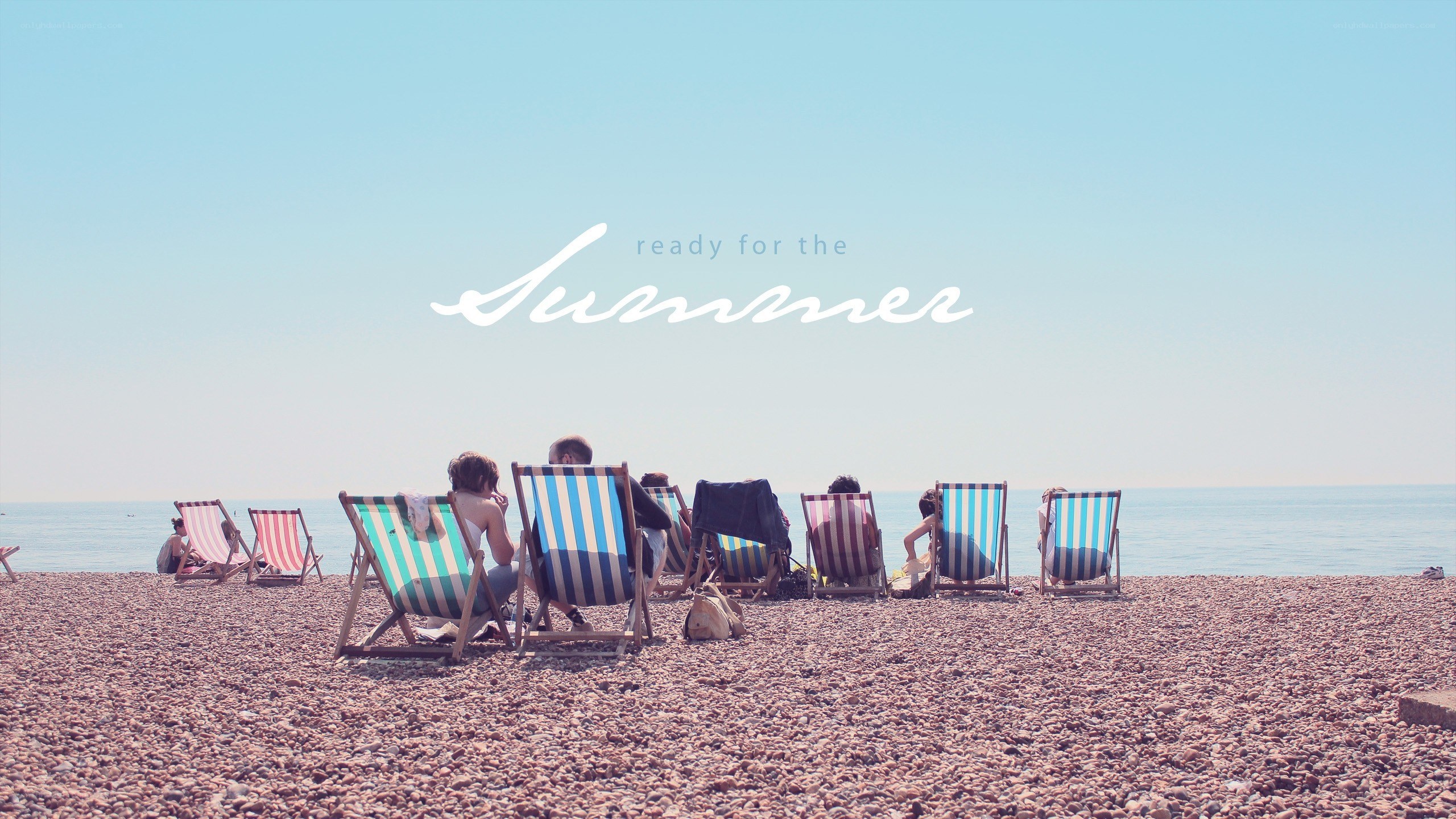Beach chairs on a sunny day