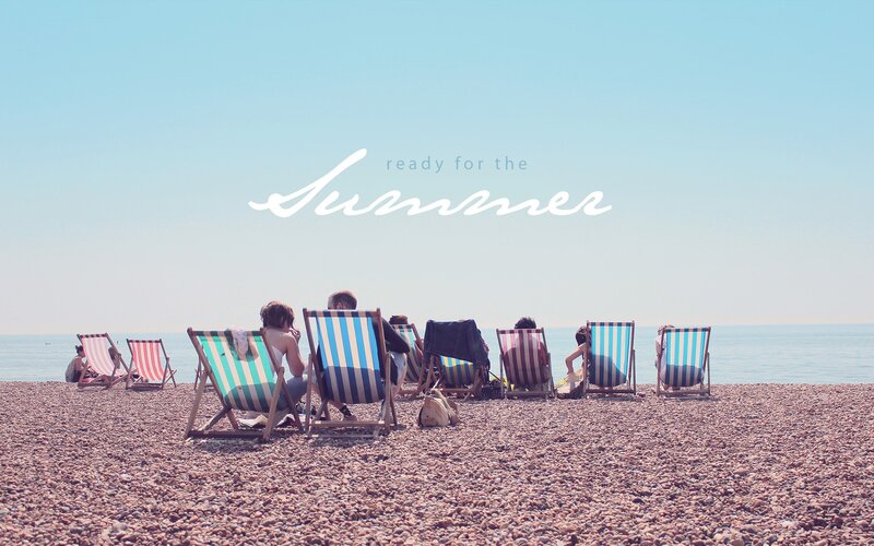 Beach chairs on a sunny day