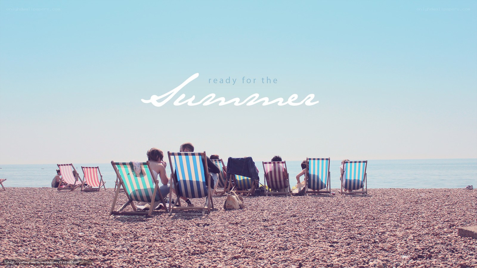 Beach chairs on a sunny day