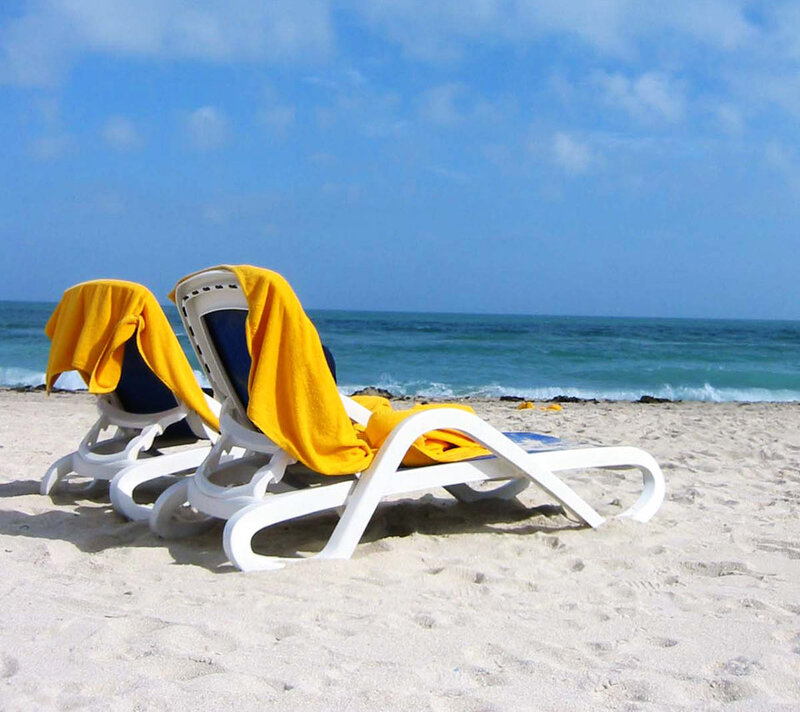 Beach Chairs on Sand — Yellow