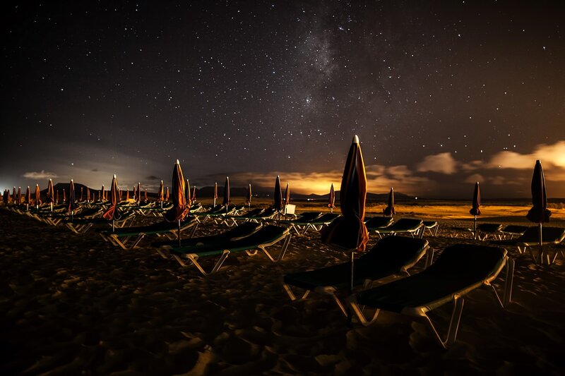 Beach Chairs under Stars