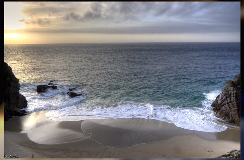Beach Cove at Sunset