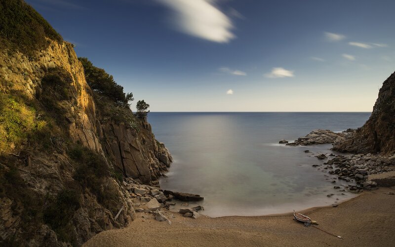 Beach Cove with Boat