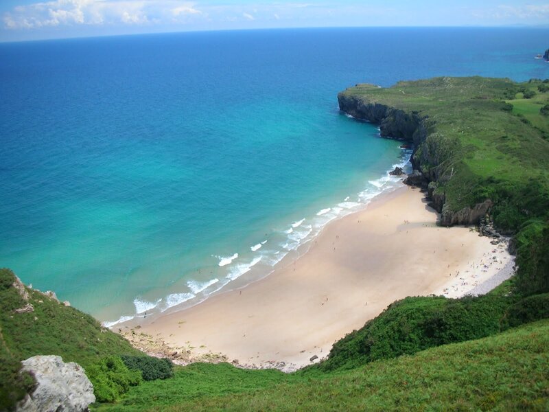 beach cove with cliffs