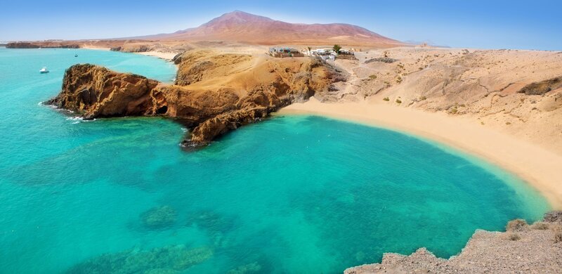 Beach Cove with Turquoise Water — Blue, Serene
