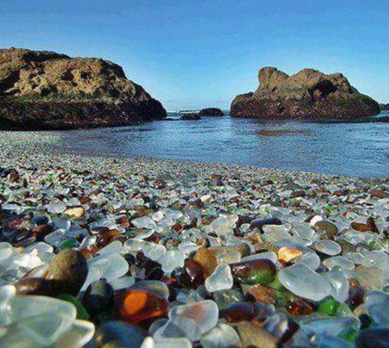 Beach Covered in Glass