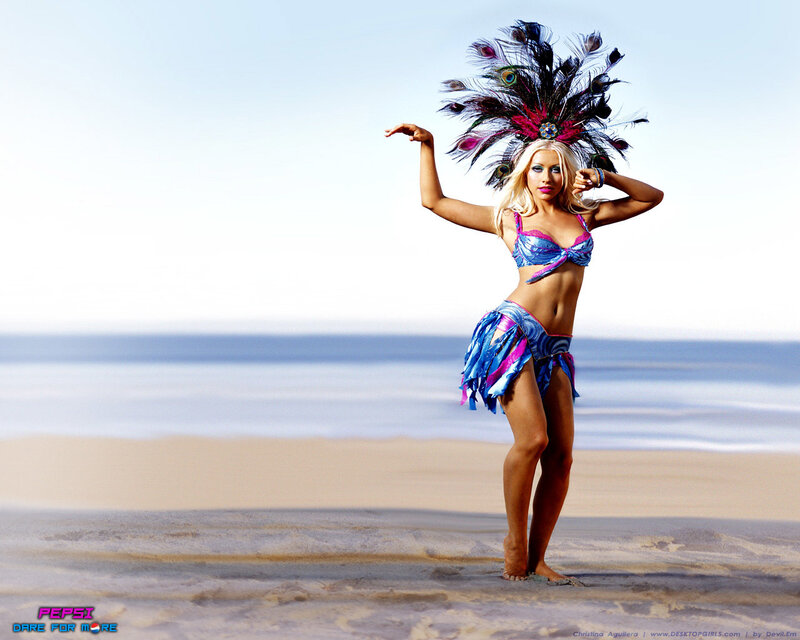 beach dancer in feather headdress