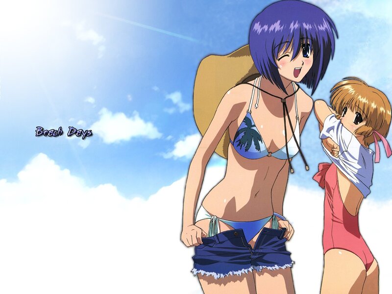 Beach Days anime scene